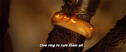Lord of the rings reference, the one ring of power